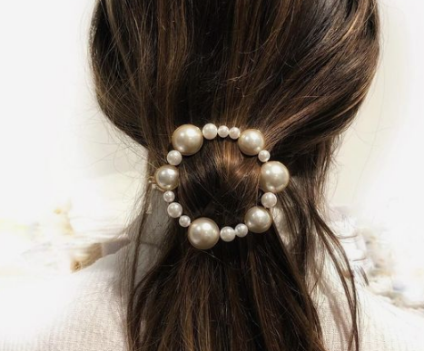 pearls in hair